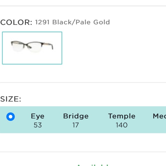 Versace Prescription Glasses VE Mod1228 1291 black/pale gold frames/frame only - Picture 12 of 12